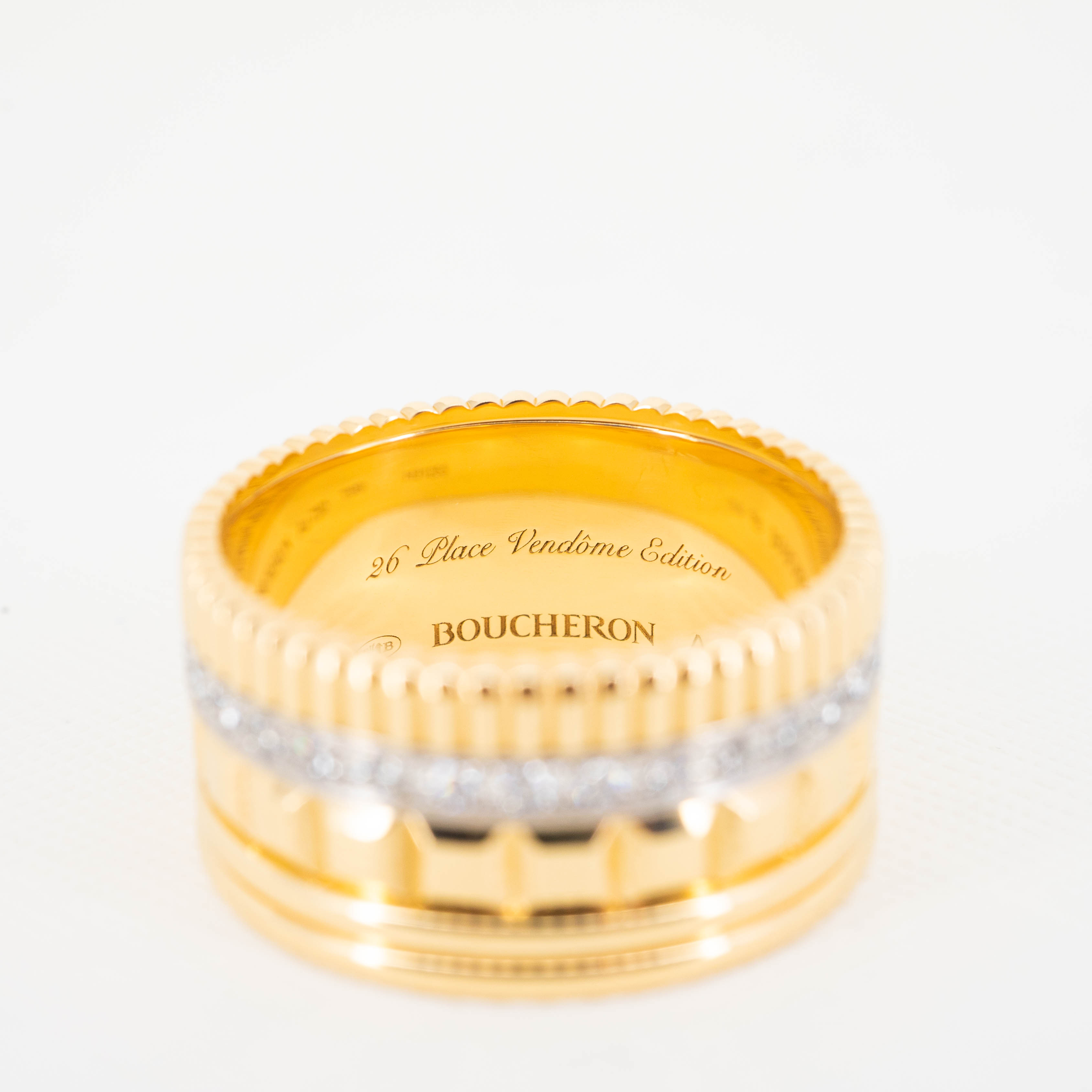 แหวน Boucheron Quatre Rediant Edition Large Ring, 26 Place Vendôme Edition ทองคำ18k ไซส์ 69# (Used) +Ring Pouch และ Copy Receipt