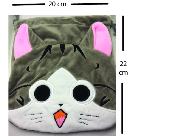 กระเป๋าแมวจี้ รูดปิดด้านบนอันใหญ่