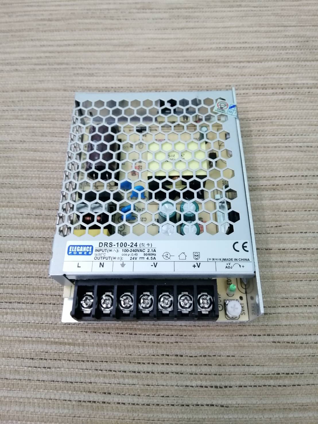 Power Supply 220VAC/24 VDC, 4.5A, 100W