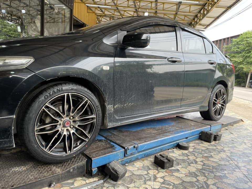 🚘 #HONDA_CITY เปลี่ยนยาง #OTANI #KC1000 205/45R17🔥 🔥