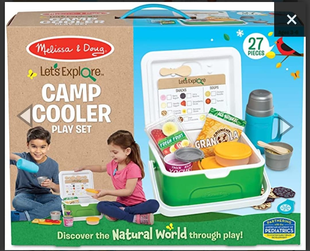 Melissa & Doug รุ่น 30800 เล่นแคมป์ปิ้ง คูลเลอร์ปิคนิค Let's Explore Camp Cooler Play Set ลูกเล่นเพียบ บทบาทสมมุติเหมือนจริง ของเล่น มาลิซ่า 3-6 ขวบ