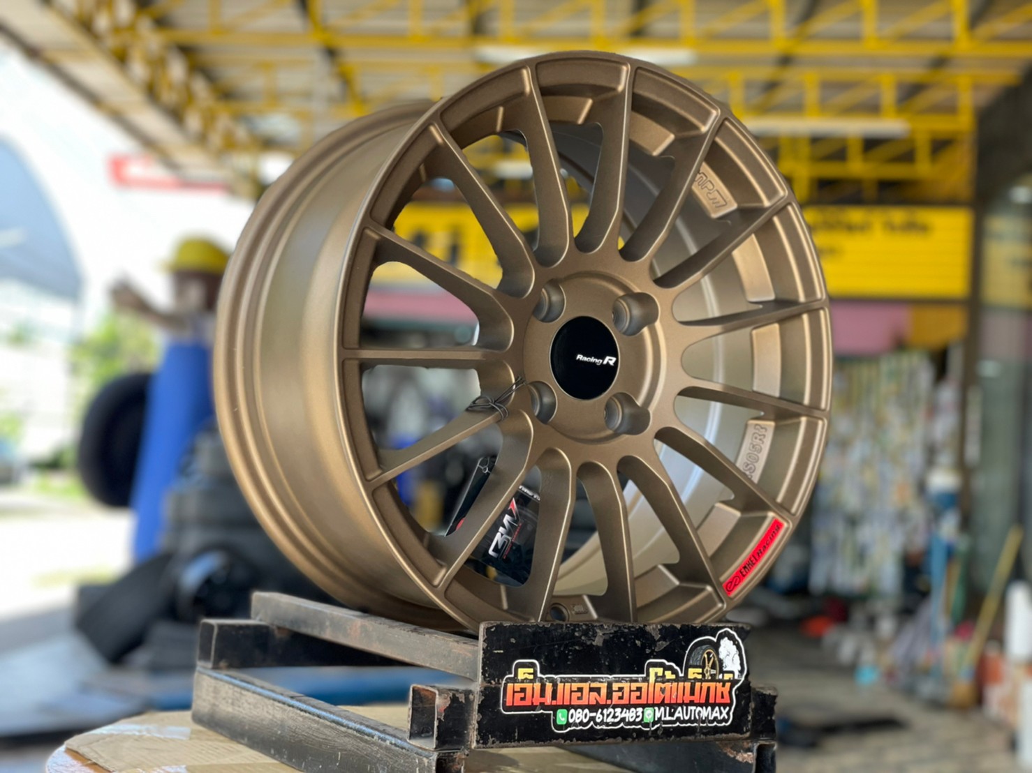 RS005 ล้อแม็กขอบ15 Brightwheels BW-39 ล้อขอบ15 กว้าง7 ออฟ32 4รู100 สีน้ำตาล(F-BR)