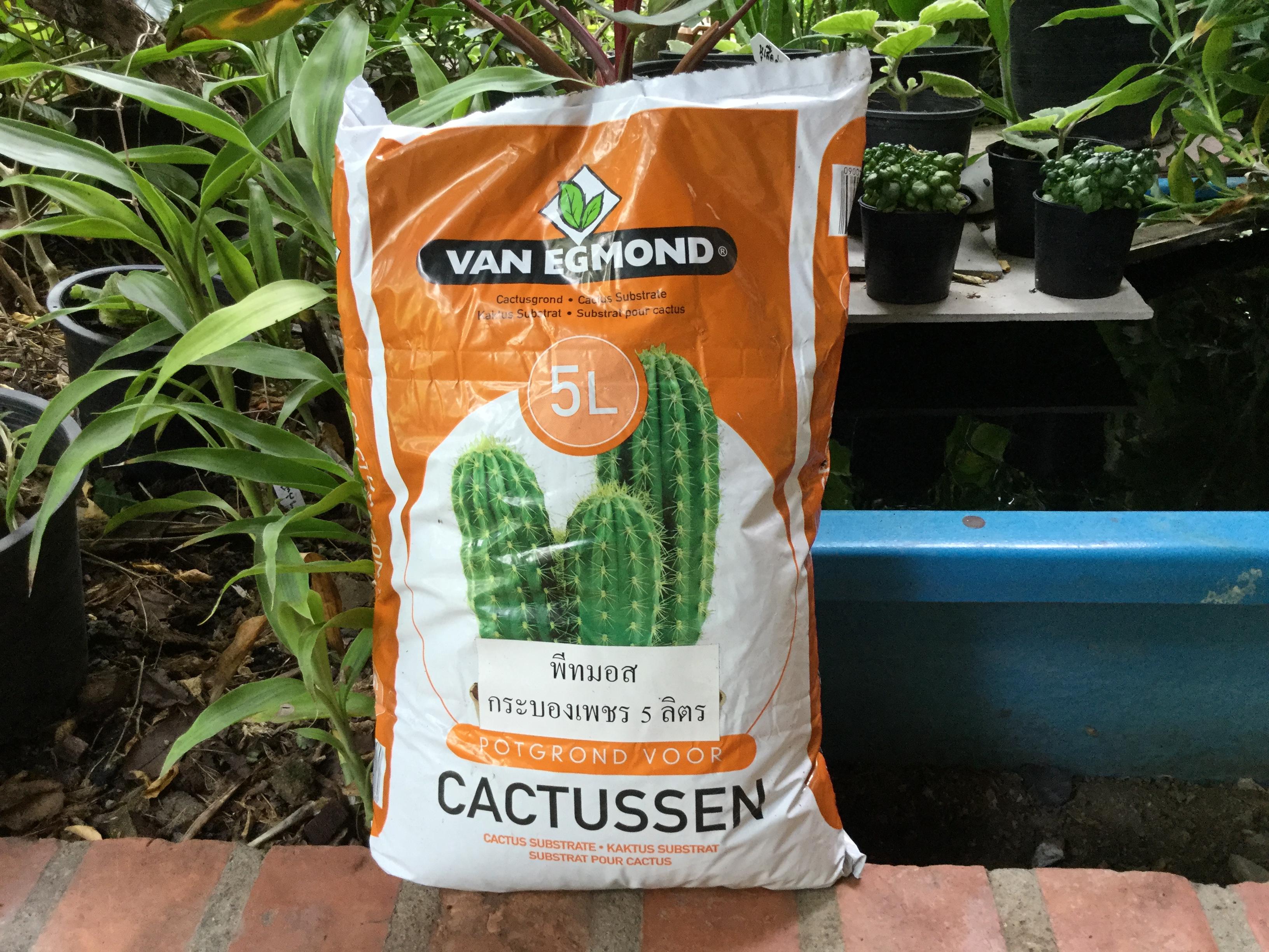 พีทมอสปลูกแคคตัส ขนาด 5 ลิตร / ถุง (ค่าส่งดูที่รายละเอียดสินค้า)