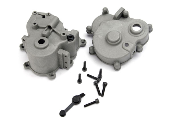 5181 Gearbox halves (front & rear)/ rubber access plug/ shift detent ball/ spring/ 4mm GS/ shift shaft seal, glued