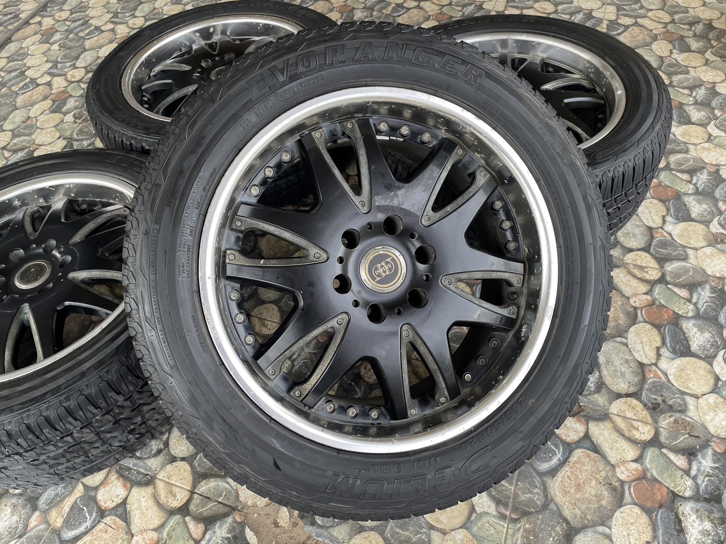 ล้อแม็กซ์ INFINY R-9 ขอบ20 20x9 ET20 6x139.7 สีดำขอบเงา ล้อผลิตไทย พร้อมยาง 265/50R20