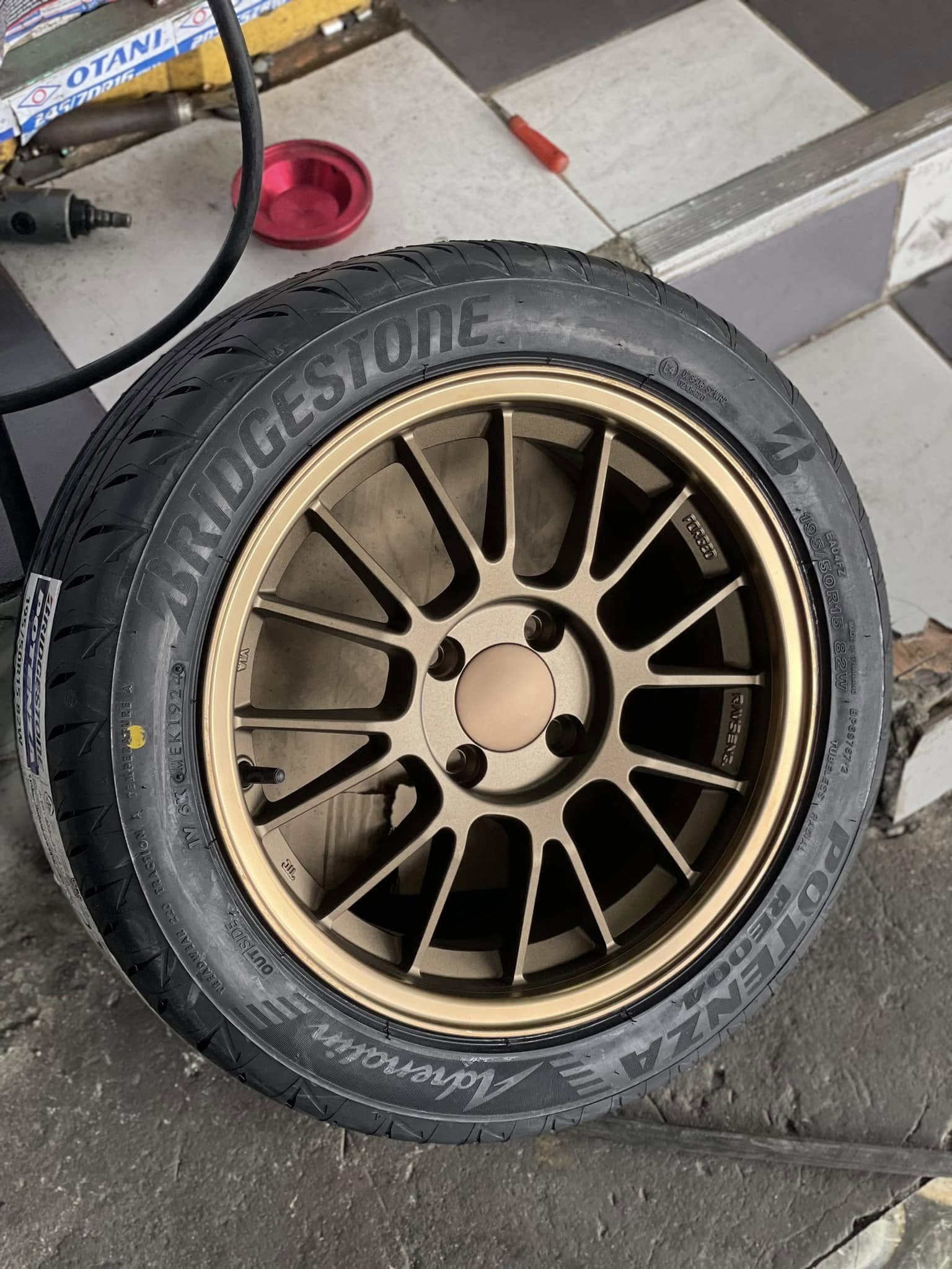 🛞🐘#ล้อแม็กซ์ใหม่SE37 #PredatorPD-30 15X7 ET35 4X100 XP-LPCR❤️ ❤️ 🛞 #Bridgestone_Potenza_RE004 195/50R15