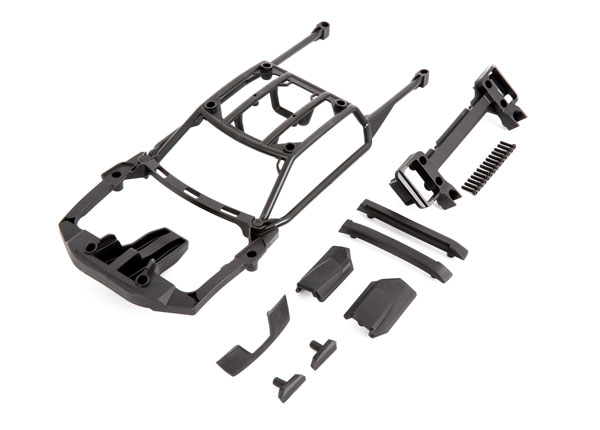 9513X Body support (assembled with front mount & rear latch)/ skid pads (roof) (left & right)