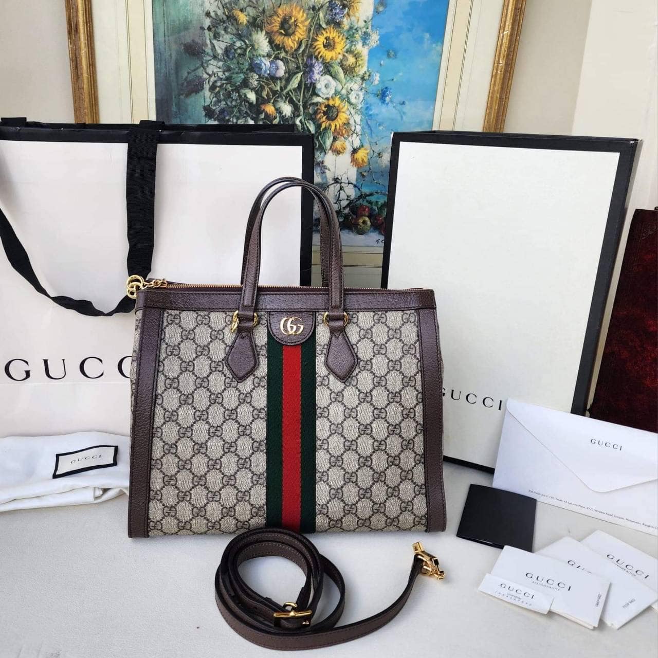 กระเป๋าแบรนด์เนมแท้มือสอง Gucci ophidia GG