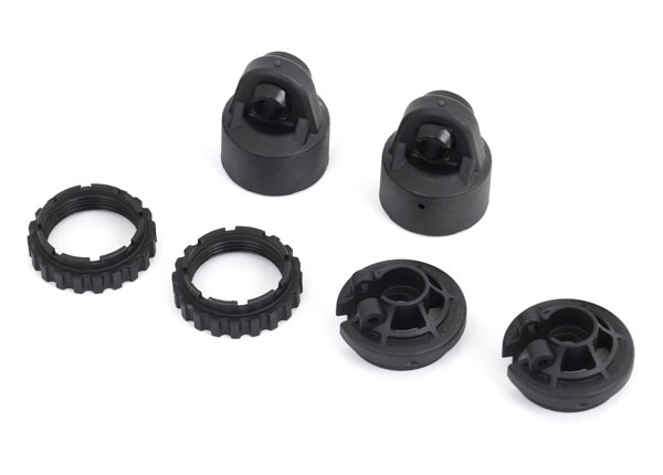 9664 Shock caps, GT-Maxx® shocks (2)/ spring perch/ adjusters (2) (for 2 shocks)