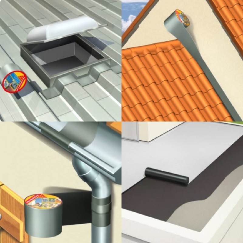Sika Multiseal AP เทปกาวบิทูเมน แผ่นปิดรอยต่อกันรั่วซึม (10cm.x3m.)