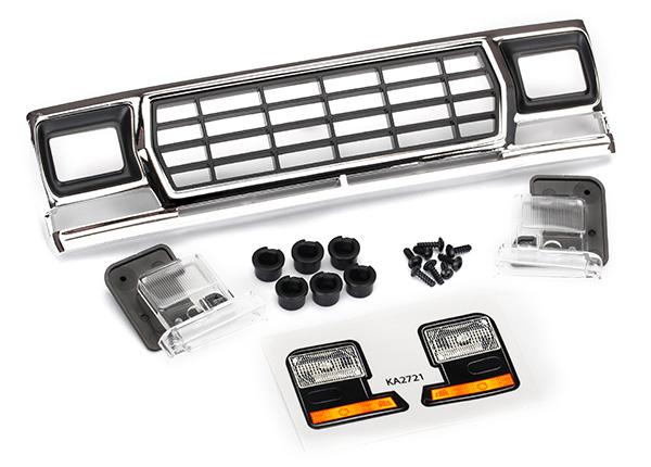 8070 Grill, Ford Bronco/ grill retainers (3)/ headlight housing (2)/ lens (2) (fits #8010 body)