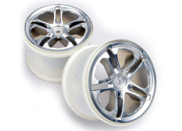 5172 Wheels, SS (split spoke) 3.8" (satin) (2) (fits Revo/Maxx series)