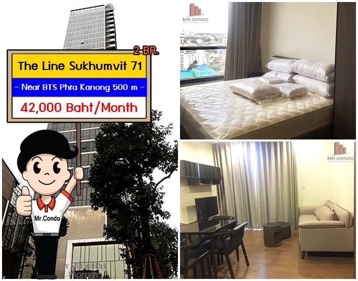 *ให้เช่า* The Line Sukhumvit71 ห้องใหญ่ ใหม่สวย แต่งครบ ใกล้ BTS พระโขนง 500 เมตร.