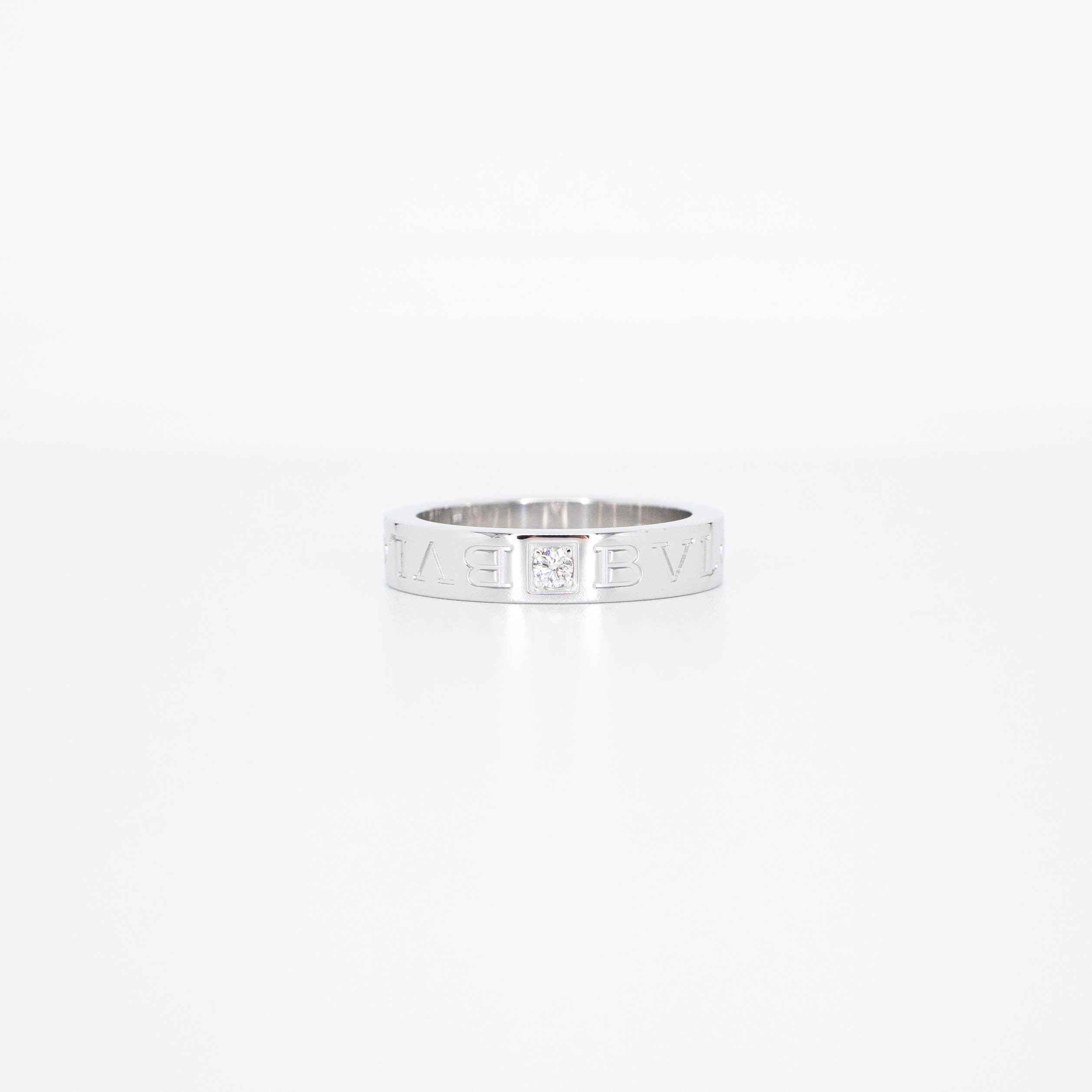 แหวน Bvlgari Bvlgari Ring with Diamond ทองขาว18K ไซส์ 49# (Used) +กล่องและการ์ด