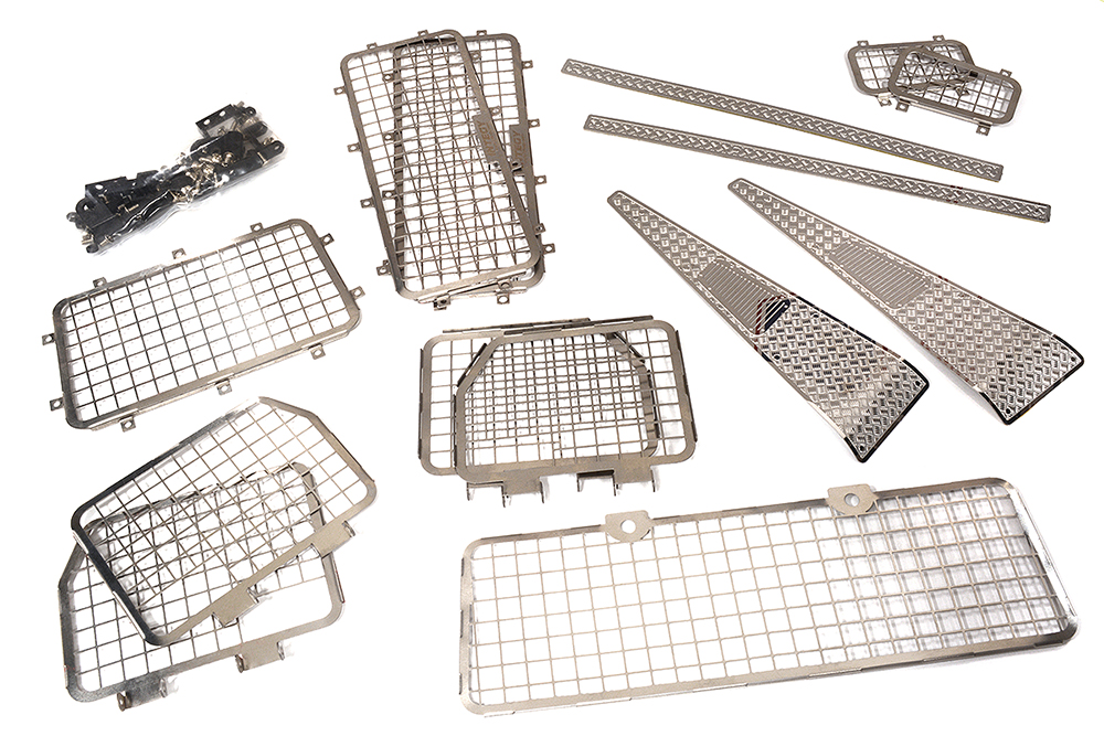 INT-C29325 Stainless Window Guards & Protection Plates for Traxxas TRX-4 Crawler