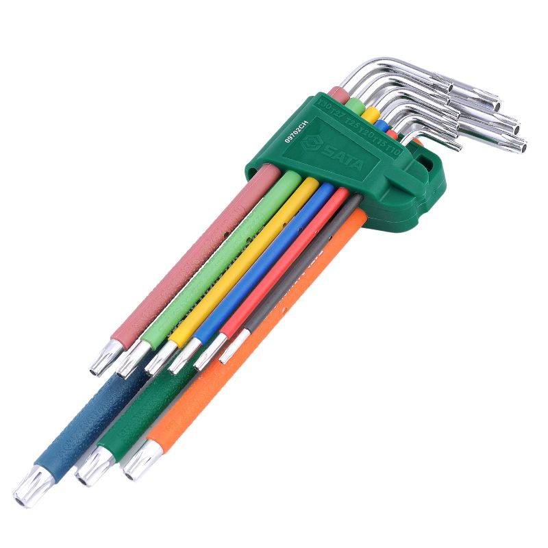 ชุดประแจหกเหลี่ยมหัวทอร์คกันลื่น 9 ชิ้น No.09702CH SATA