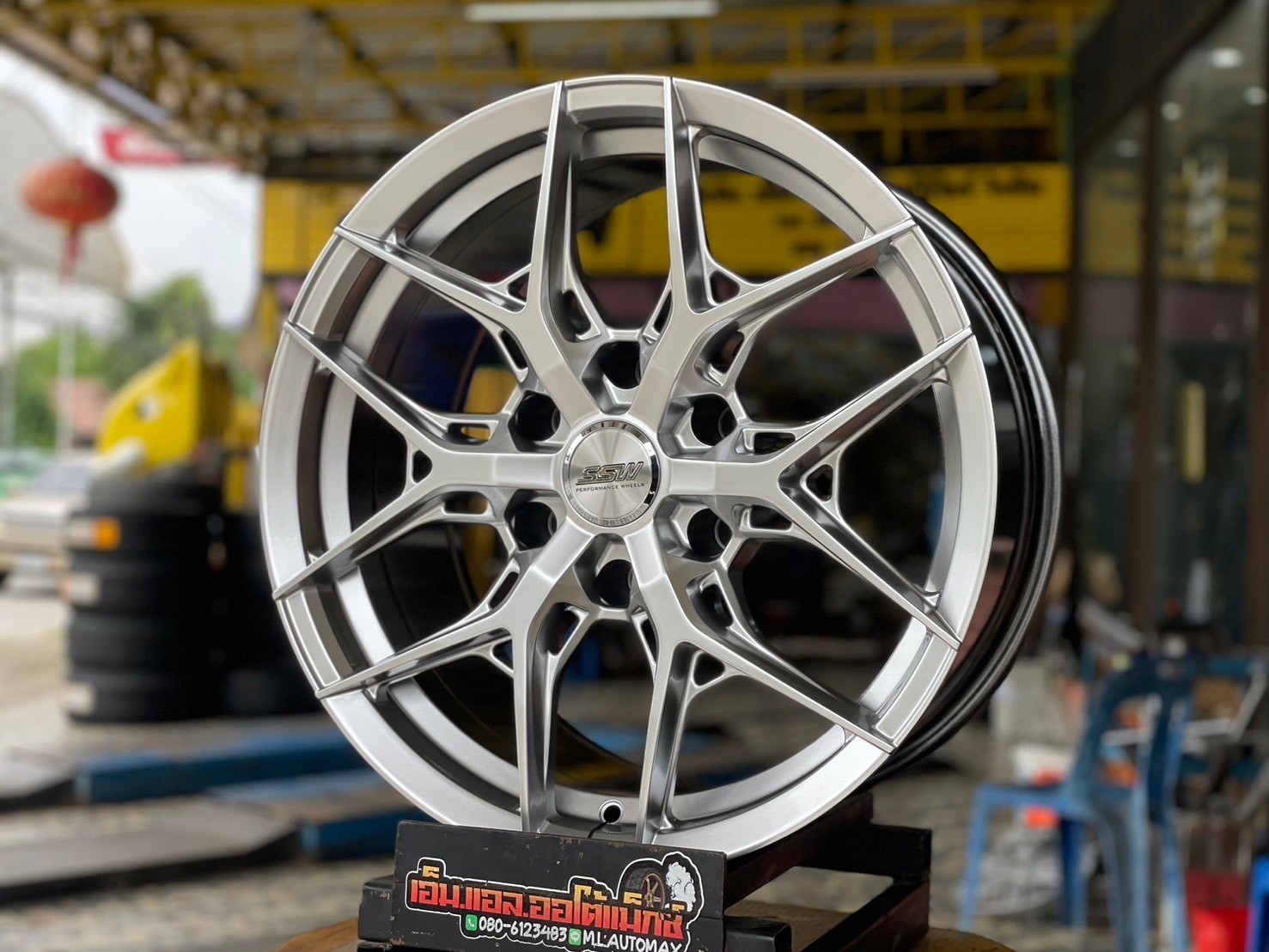 ล้อแม็กซ์ใหม่ขอบ18 #SSW386 18x9 ET20 6x139.7 สีไฮเปอร์ซิลเวอร์
