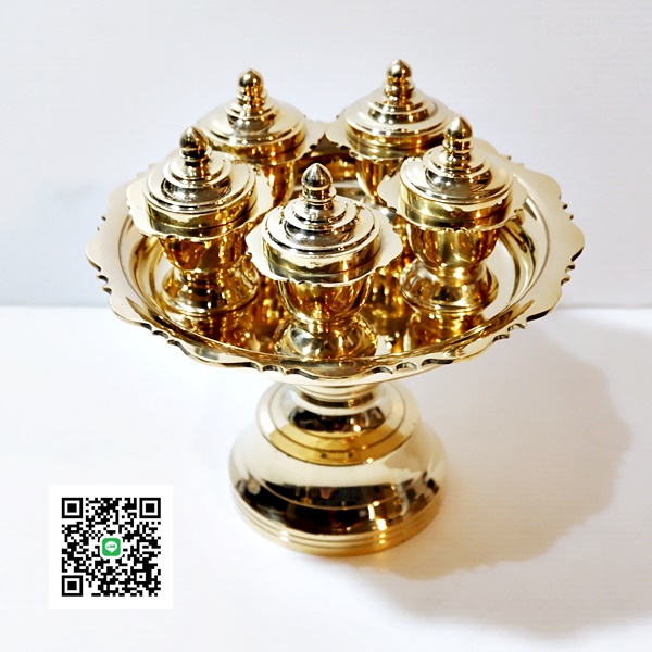 เชี่ยนสูง ชุดตลับลูกเชี่ยนหมาก พานหล่อหนา 7 นิ้ว