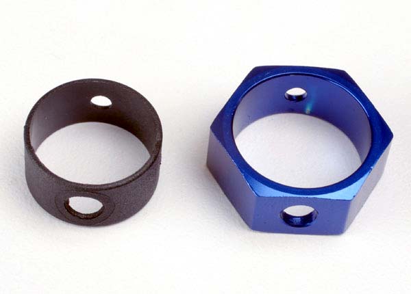 4966 Brake adapter, hex aluminum (blue)