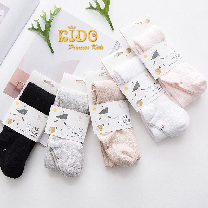 ssถุงน่องเด็ก(หน้าร้านอยู่รัชดา)LTK008 สีขาว สีชมพู สีเทา สีดำ เนื้อผ้าฉลุลายเป็นลายตรง