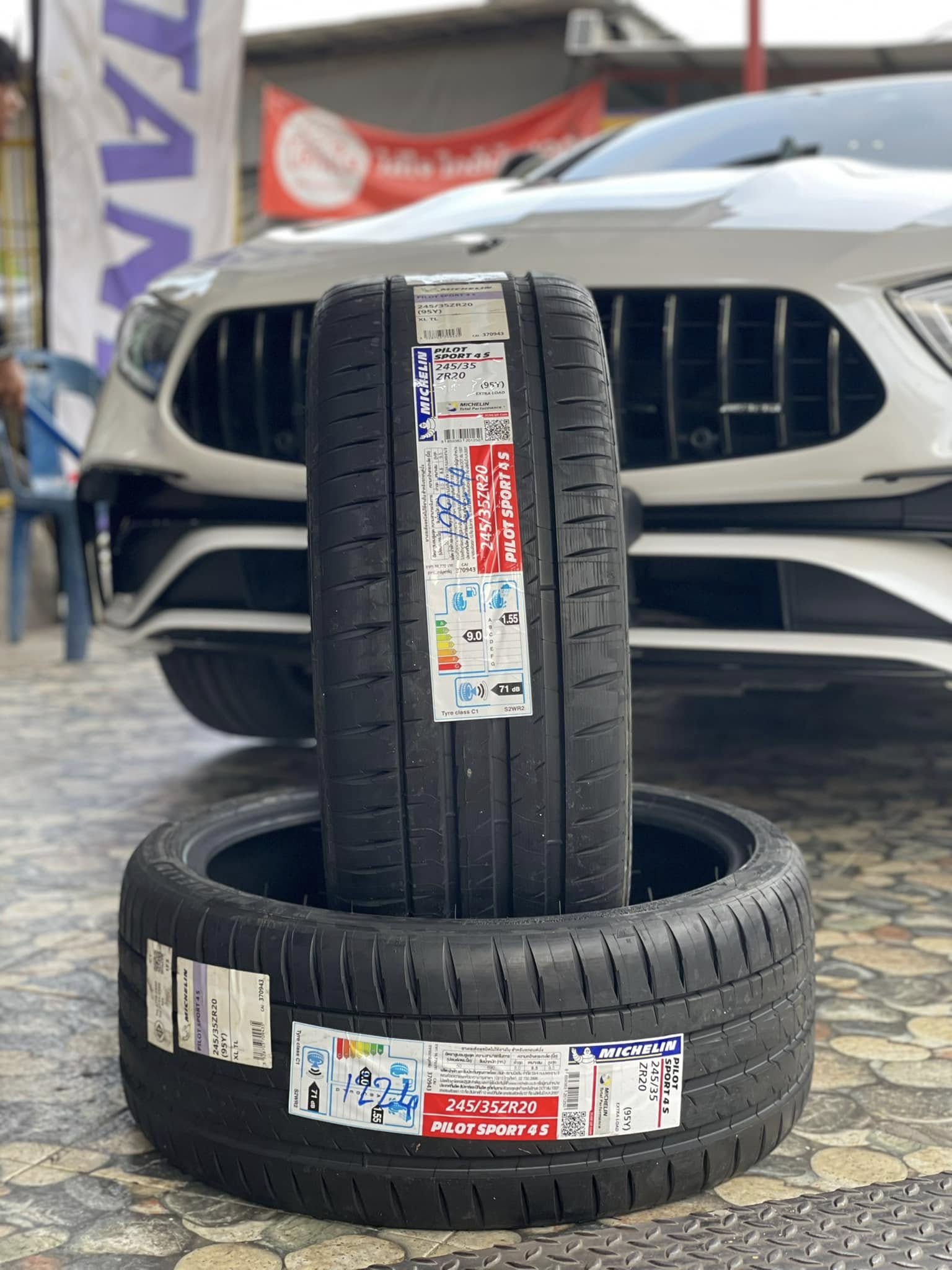 🛞 #Mercedes_#BENZ_CLS53 🚘เปลี่ยนยาง 🛞🐘#MICHELIN #PILOT SPORT4S 245/35R20