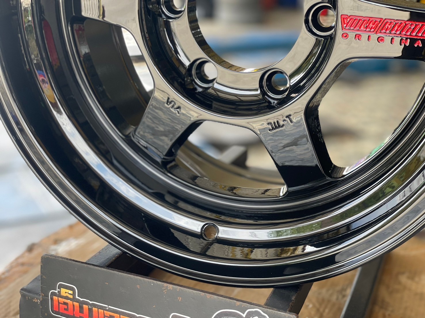 #ล้อแม็กซ์ใหม่ขอบ16 #TE37ขอบ16นิ้ว 16x8 ET0 6x139.7 สีดำเงาตัวหนังสือเลเซอร์สีแดง