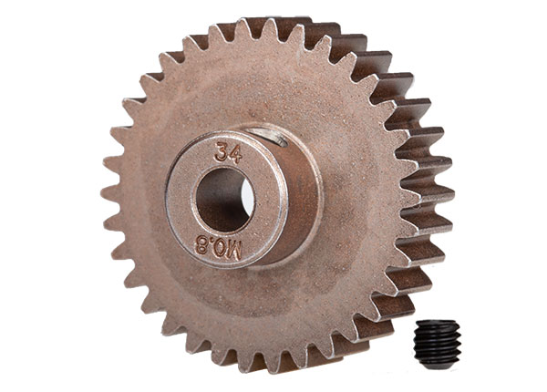 5639 Gear, 34-T pinion (0.8 metric pitch, compatible with 32-pitch) (fits 5mm shaft)/ set screw