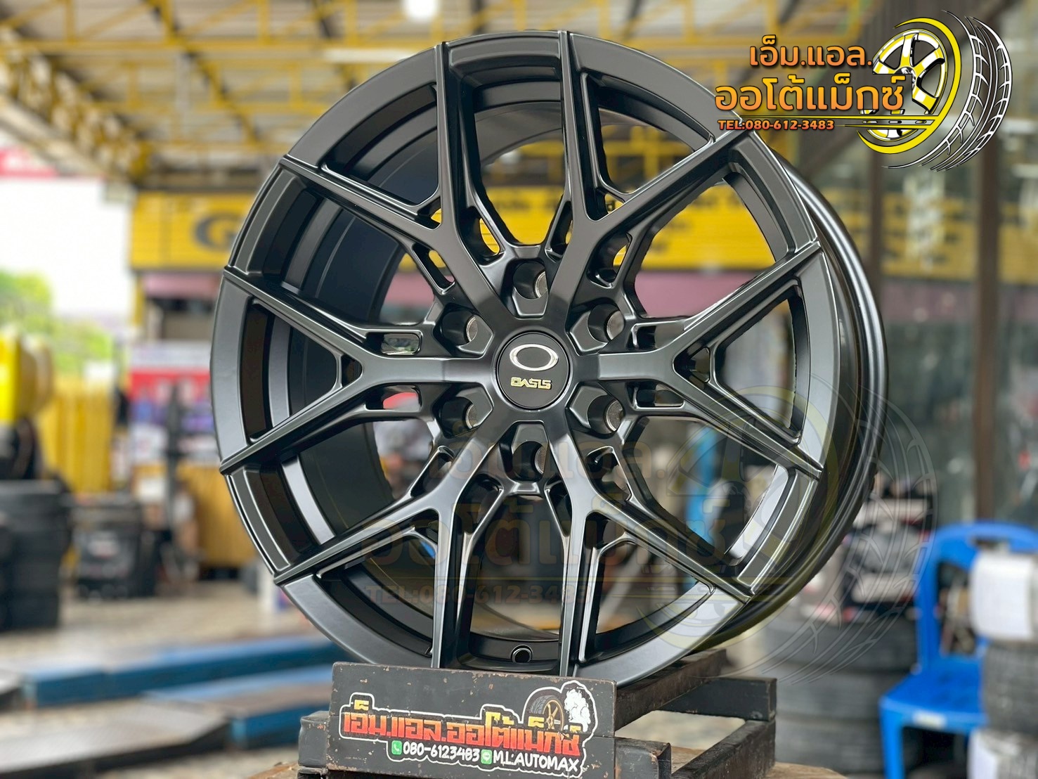 ล้อแม็กซ์ขอบ18 #OASIS_WHEEL #H-6 Flow Forming ขนาด18 ET0 6x139.7 MATT BLACK