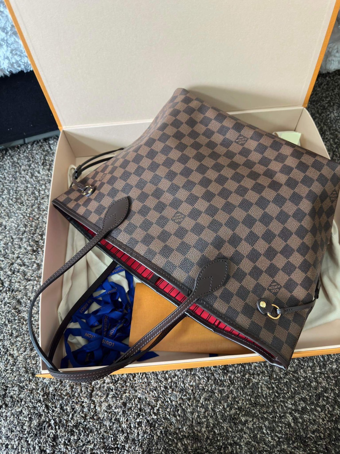 LOUIS VUITTON Neverfull mm ปี 17 (ใบแม่) หลุยส์ วิตตอง มือสอง ใหม่มาก