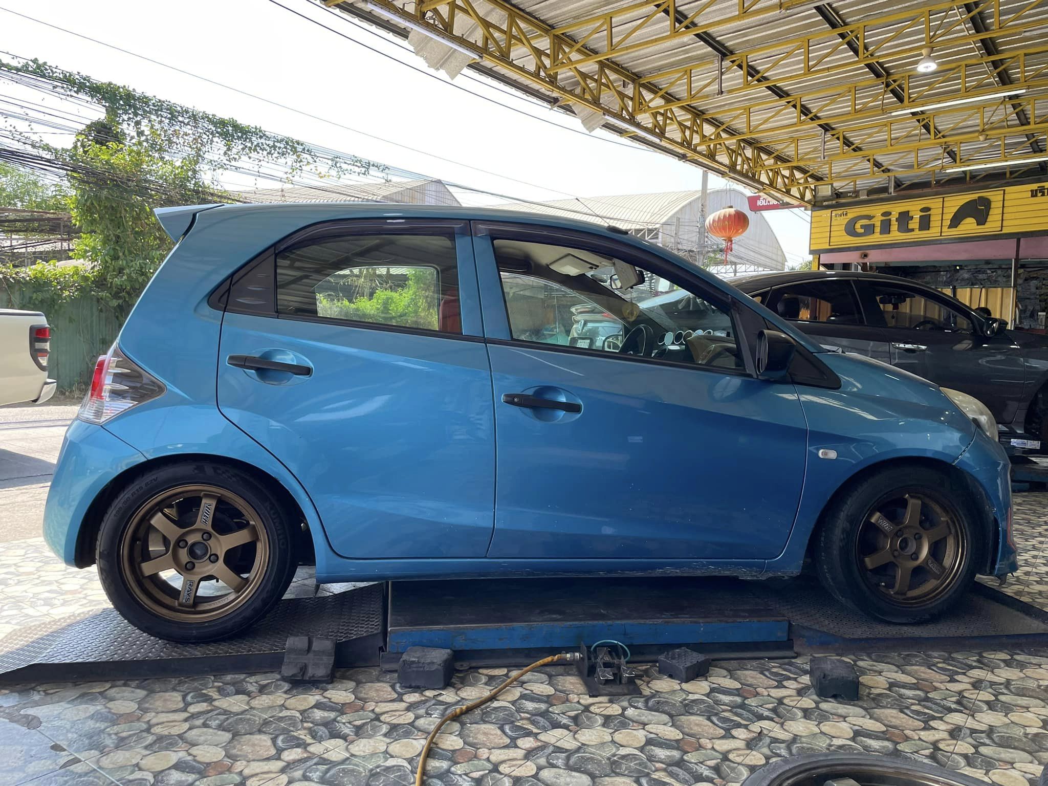 🛞❤️ #HONDA_BRIO 🚘เปลี่ยนยาง 🛞🐘#KUMHO_PS31_195/50R15