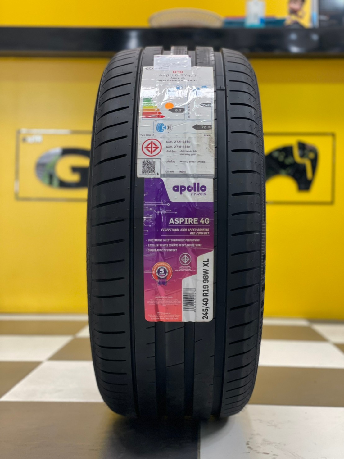 245/40R19 Apollo Aspire4G ยางสมรรถนะสูงคุณภาพดี ยางปี2021