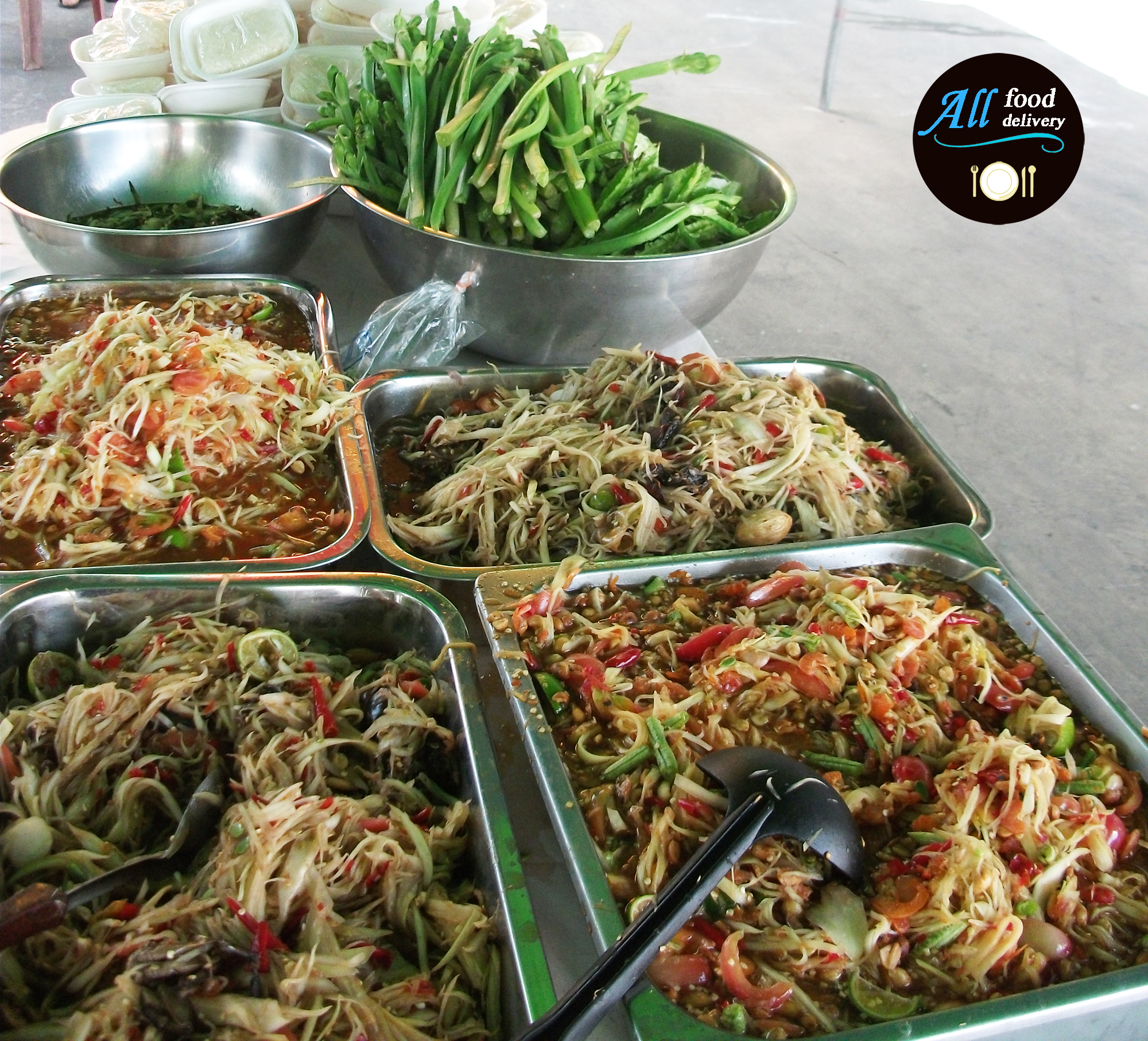 ซุ้มส้มตำ+ข้าวเหนียว+ไก่ทอด