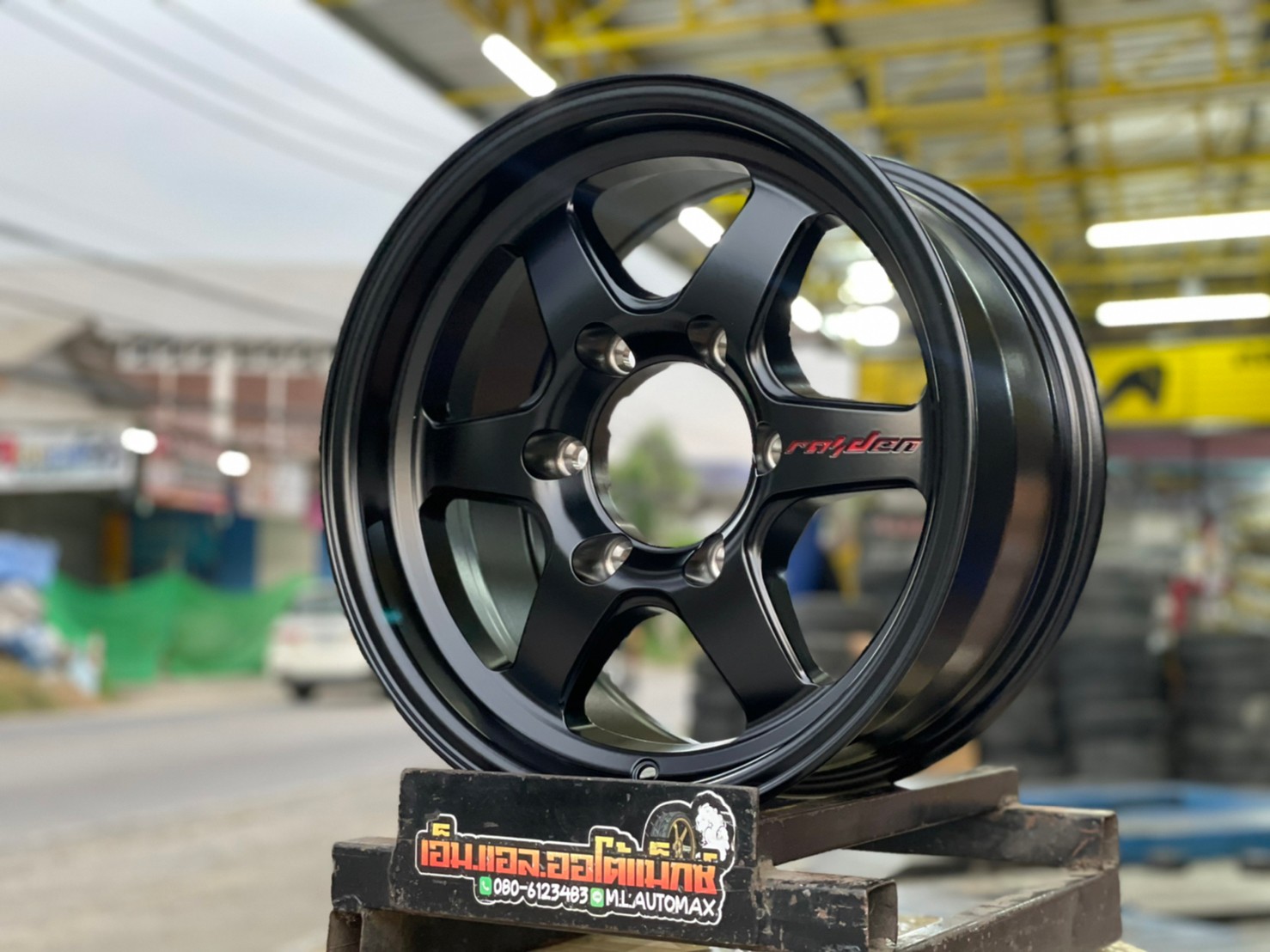 ล้อแม็กซ์ใหม่ ขอบ15 6H139.7 RAIDEN RD5 BY LENSO 15x7.5 ET20 สีดำ สเปค สำหรับ รถกระบะ รถตู้