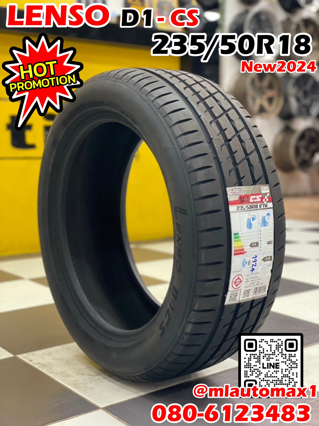 #ยางใหม่ #เลนโซ๋ #LENSO_TIRES #D1CS 235/50R18 ยางใหม่ปี2024