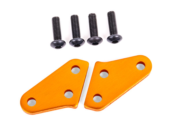 9636T Steering block arms (aluminum, orange-anodized) (2) (fits #9635 series & 9637 series steering blocks)