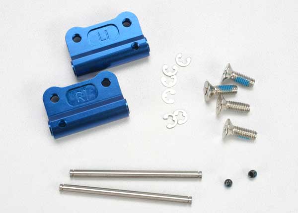 2798X Mounts, suspension arm (blue-anodized 6061-T6 aluminum)(rear)(+/- 1-degree)(L&R)