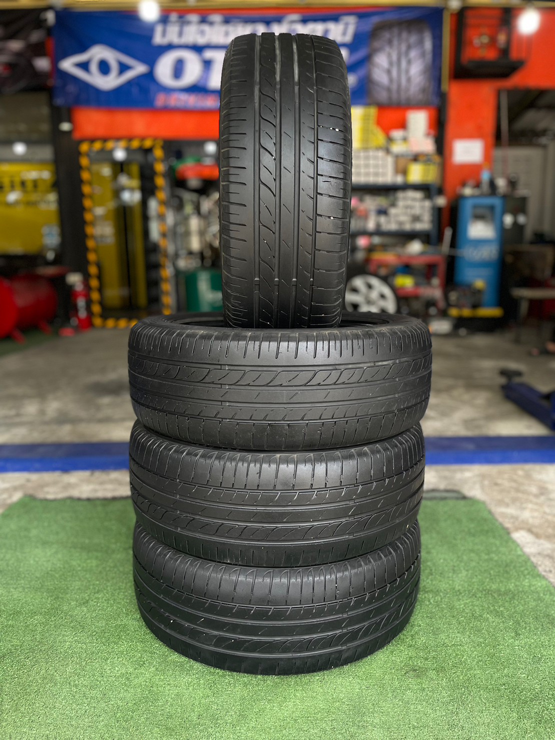 ยางมือสอง OTANI EK1000 195/55R15 ยางสภาพพร้อมใช้ยาง ยางปี20