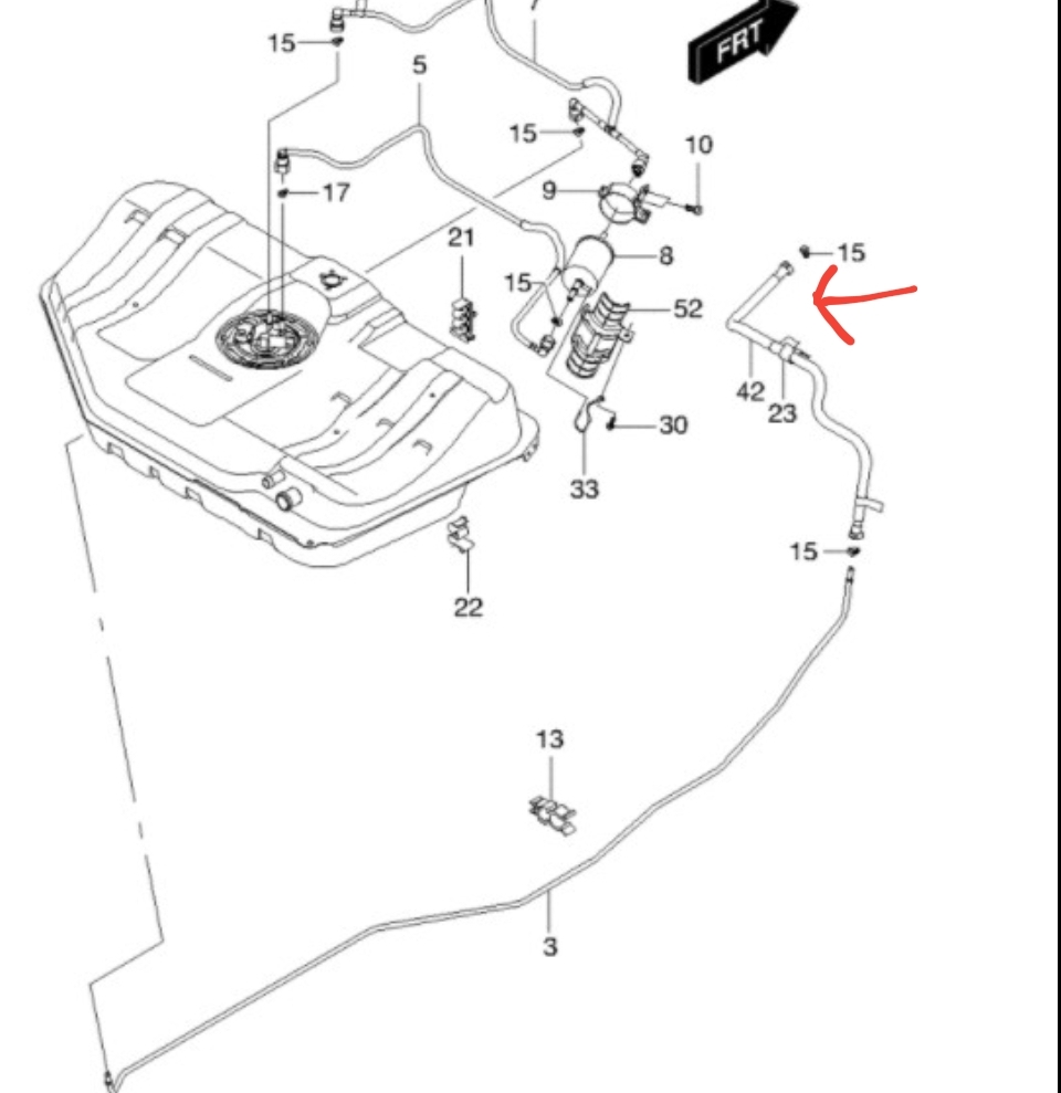 ท่อน้ำมันเข้ารางหัวฉีด OPTRA1.8 (แท้ GM)