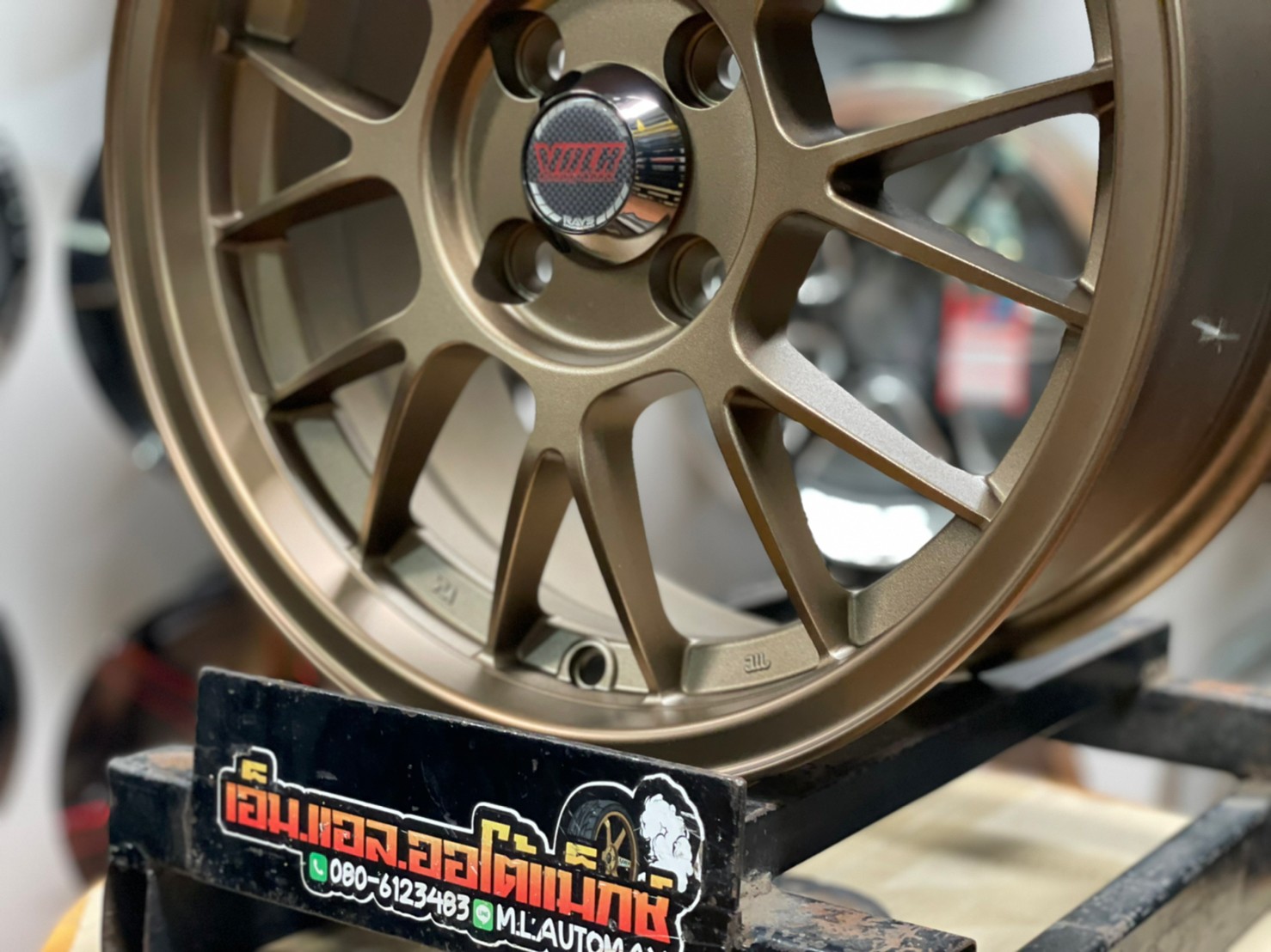 ล้อแม็กซ์ SSW ลายSE37 S359 ล้อแม็กซ์ขอบ15 กว้าง7 ออฟ35 4รู100 สีน้ำตาล งานStamford Sport Wheel