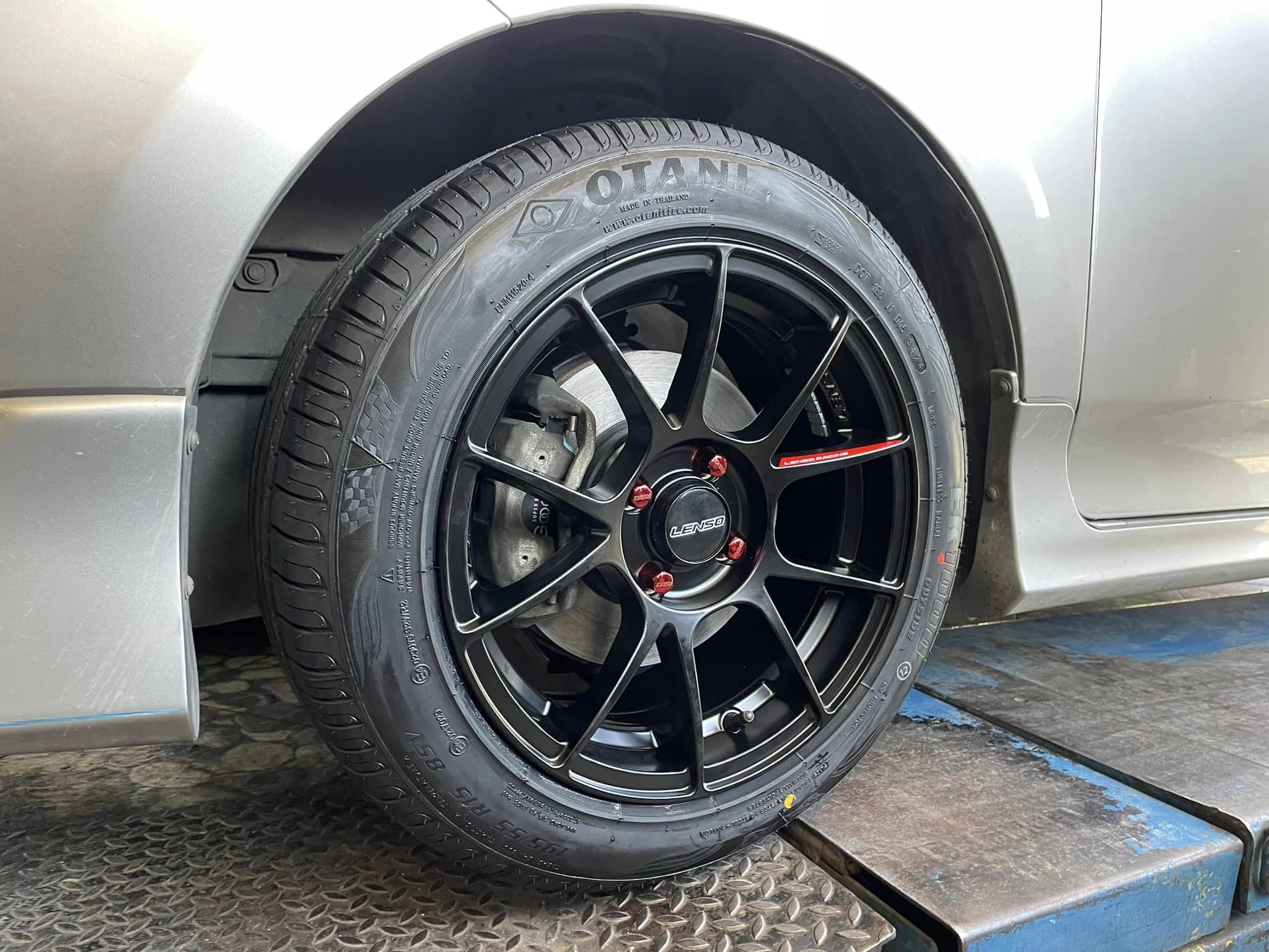 🚘 #HONDA_CITYจัดครบจบที่เดียว ล้อโปร #OTANI #EK1000 195/55R15🔥 🔥🔥 #ล้อแม็กซ์LENSO 91G 15X7 ET+35 4X100 SatinBlack❤️