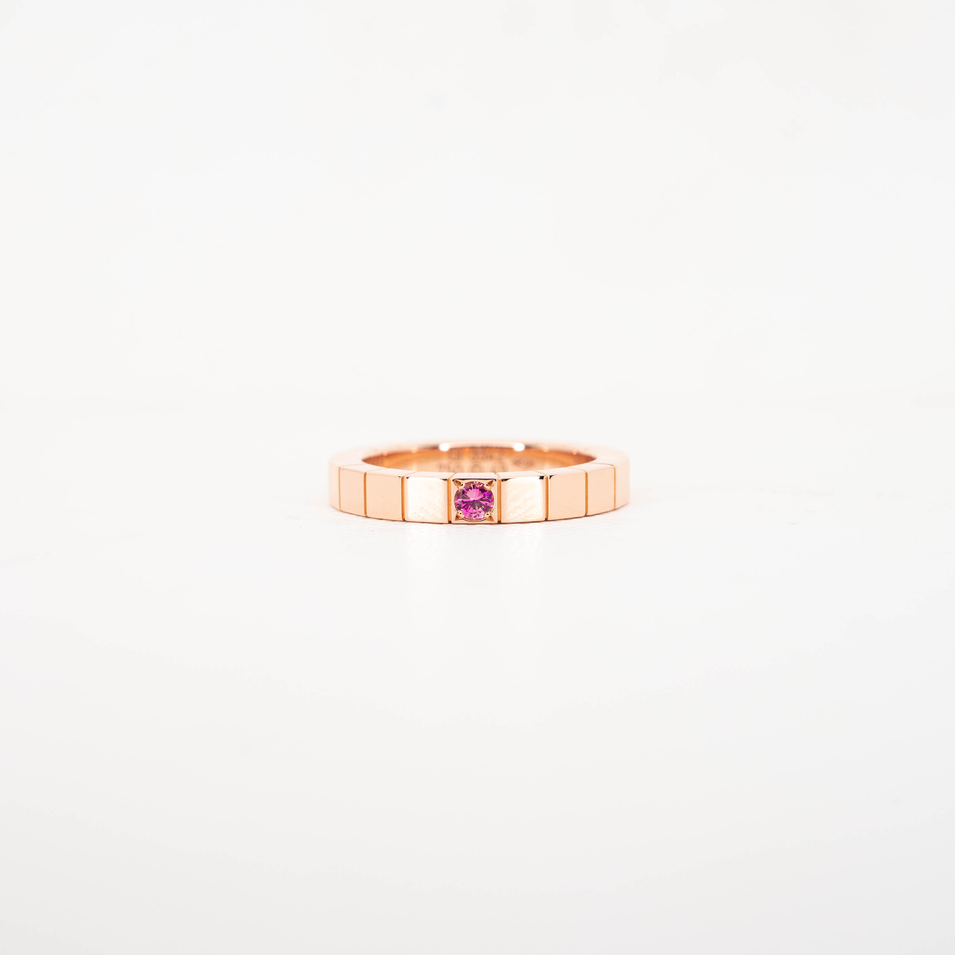แหวน Cartier Lanieres 1Pink Sapphire ทองชมพู18K ไซส์ 49# (Used)