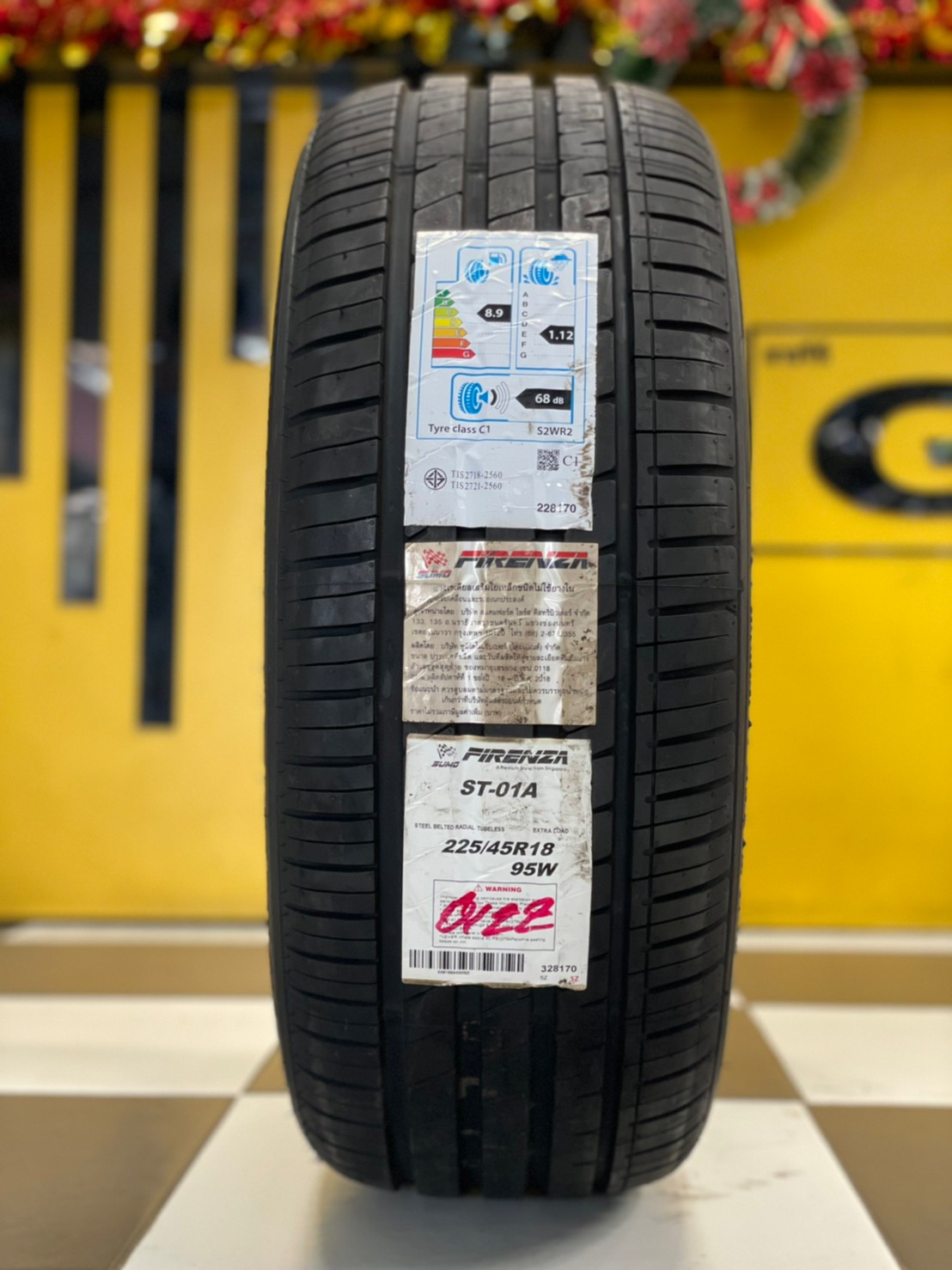 ยางใหม่FIRENZA ST01A 225/45R18 ยางใหม่ปี2022