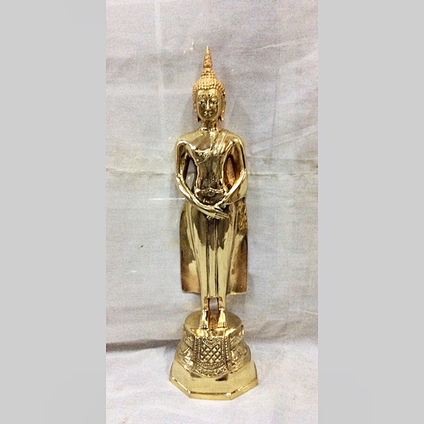 พระบูชาปางถวายเนตร 9 นิ้ว พระประจำวันอาทิตย์ เนื้อทองเหลือง สูงสองฟุต