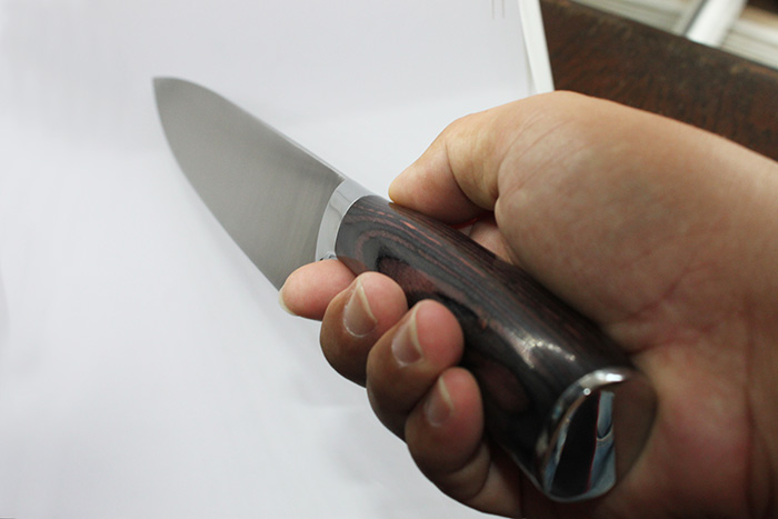 wood handle 440c chef knife