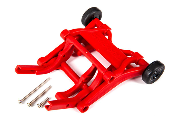 3678R Wheelie bar, assembled (red) (fits Slash®, Stampede®, Rustler®, Bandit® series)