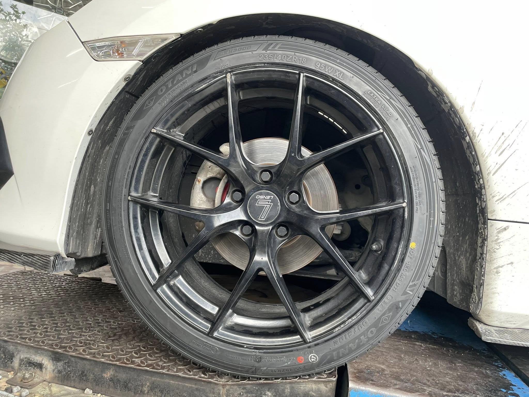 HONDA_CIVIC🚘 เปลี่ยนยาง 🛞🐘#OTANI_EK3000_235/40R18