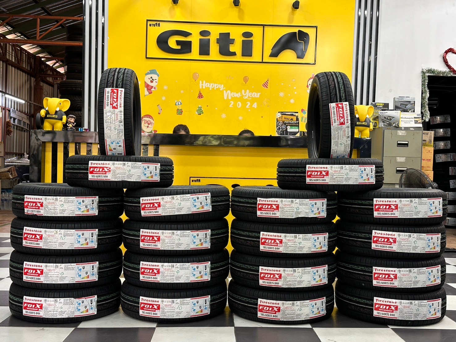 #ยางไฟร์สโตน #Firestone #F01X 185/60R15 ยางใหม่ปี2024 ราคา่โปรโมชั่นพิเศษ สินค้ามีจำนวนจำกัด
