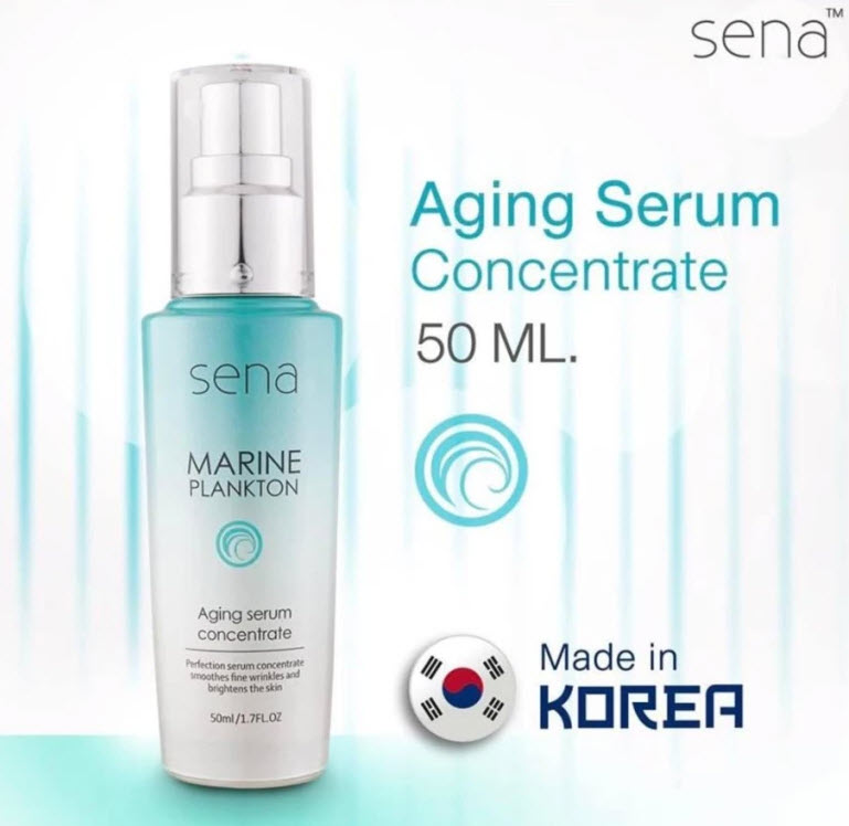 Sena Marine Plankton Aging Serum Concentrate 50ml. เซน่า มารีน เอจจิ้ง เซรั่ม เก็บเงินปลายทางทั่วประเทศ