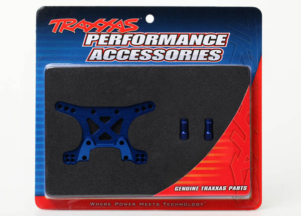6440 Shock tower, front, 7075-T6 aluminum (blue-anodized)