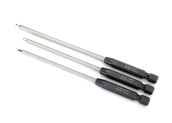 8716X Speed Bit Set, hex driver, 3-piece ball-end (2.0mm, 2.5mm, 3.0mm), 1/4" drive